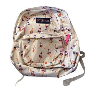 Jansport Backpack Ice Cream Print Womens One Size‎ Pastel School Travel Bookbag